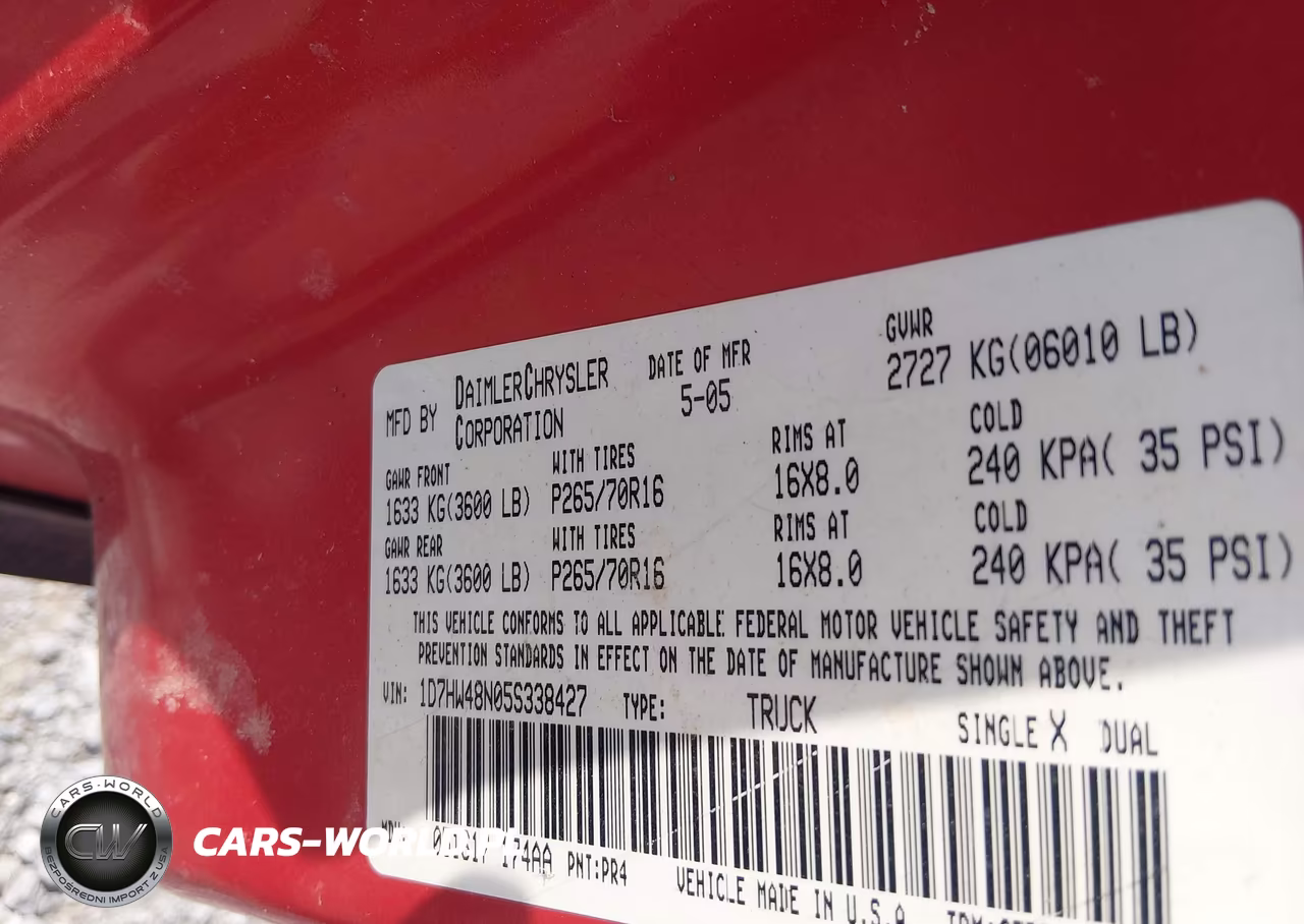 2005 Dodge Dakota Slt VIN:1D7HW48N05S338427 - 9