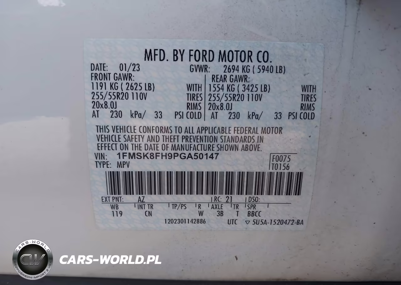 2023 Ford Explorer Limited VIN:1FMSK8FH9PGA50147 - 9
