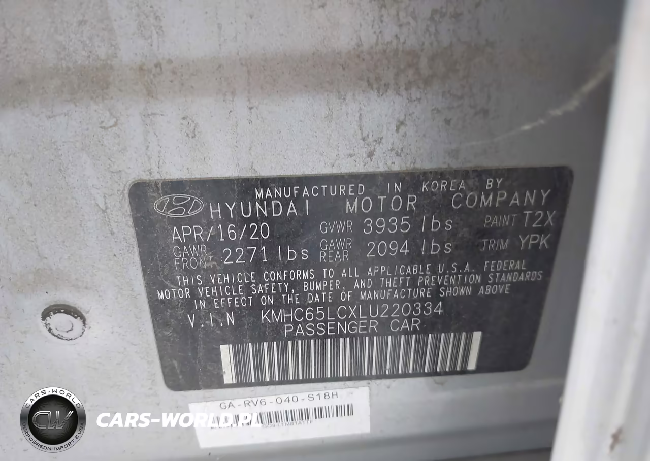 2020 Hyundai Ioniq Hybrid Blue VIN:KMHC65LCXLU220334 - 9