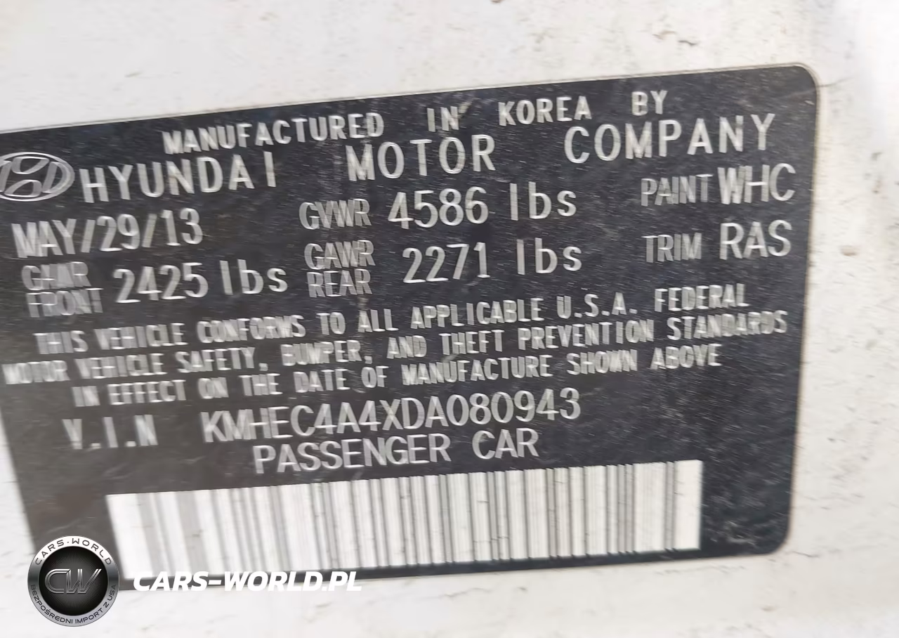 2013 Hyundai Sonata Hybrid VIN:KMHEC4A4XDA08943 - 9