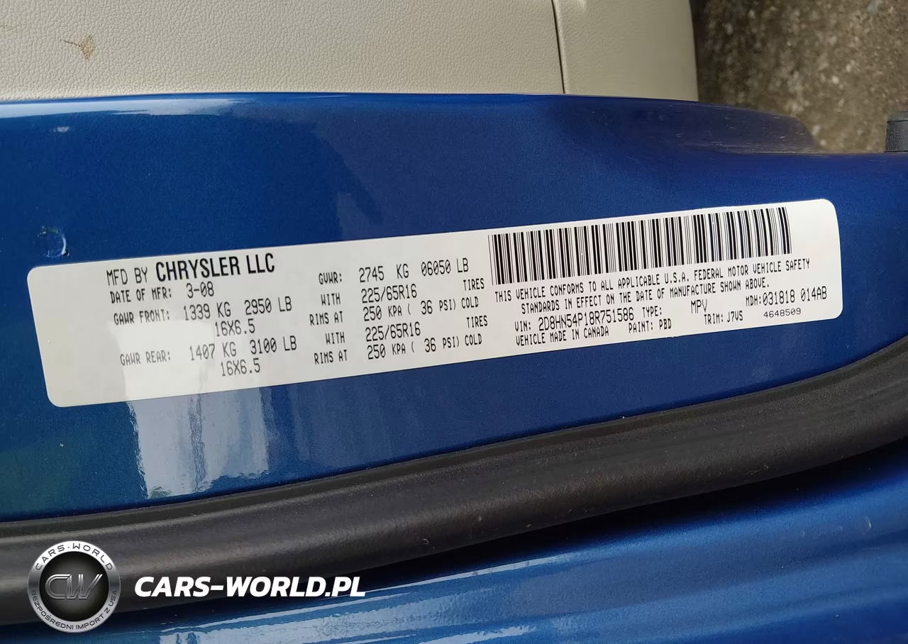 2008 Dodge Grand Caravan Sxt VIN:2D8HN54P18R751586 - 9