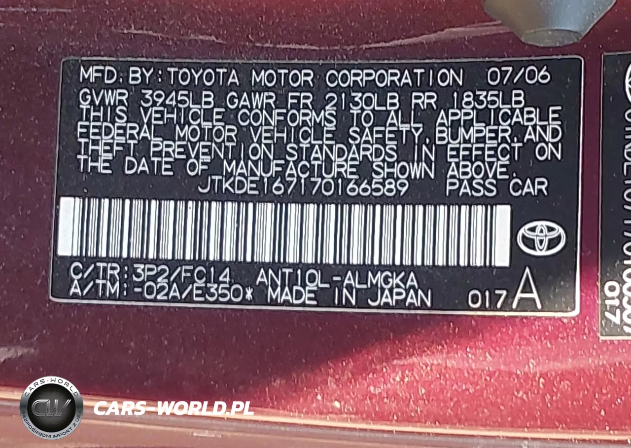 2007 Scion Tc VIN:JTKDE167170166589 - 9