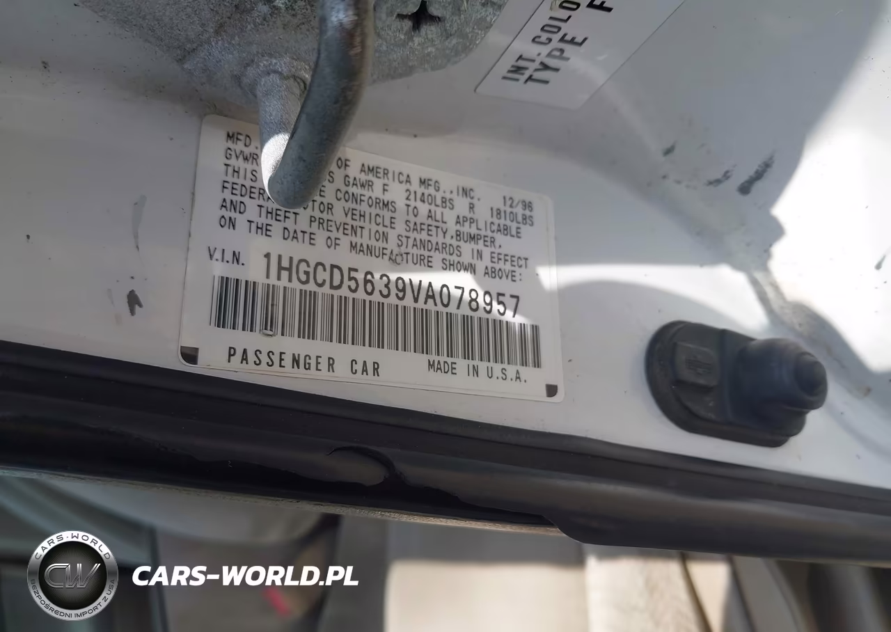 1997 Honda Accord Lx VIN:1HGCD5639VA078957 - 9