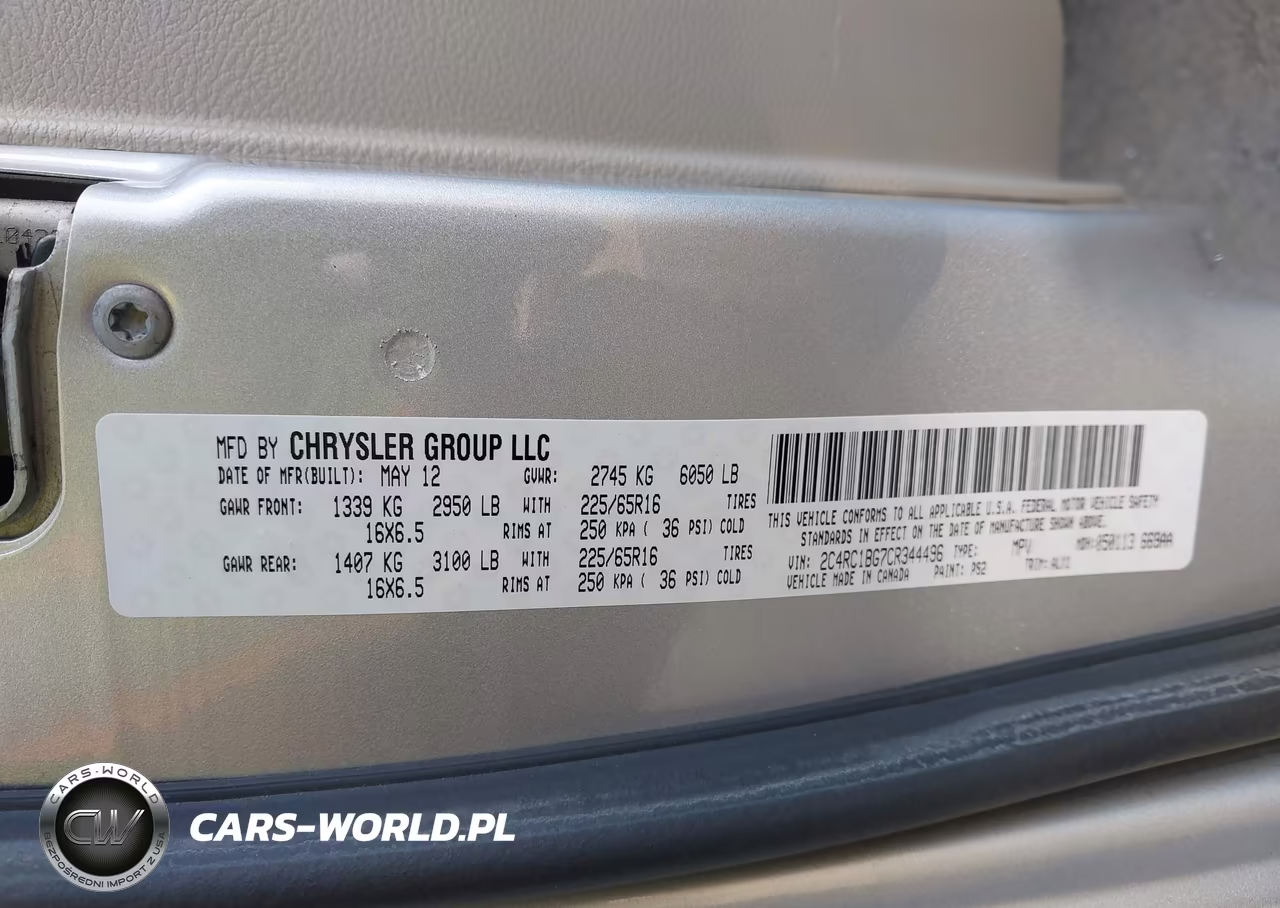 2012 Chrysler Town & Country Touring VIN:2C4RC1BG7CR344496 - 9