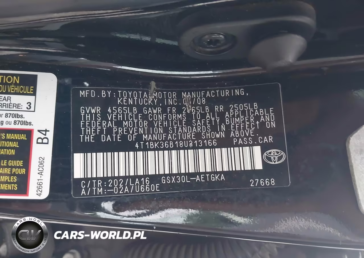 2008 Toyota Avalon Xls VIN:4T1BK36B18U313166 - 9