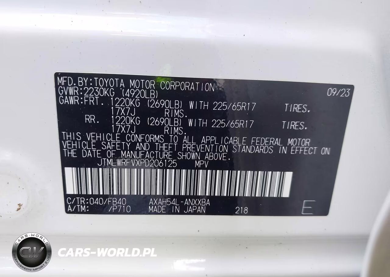 2023 Toyota Rav4 Hybrid Le VIN:JTMLWRFVXPD206125 - 9
