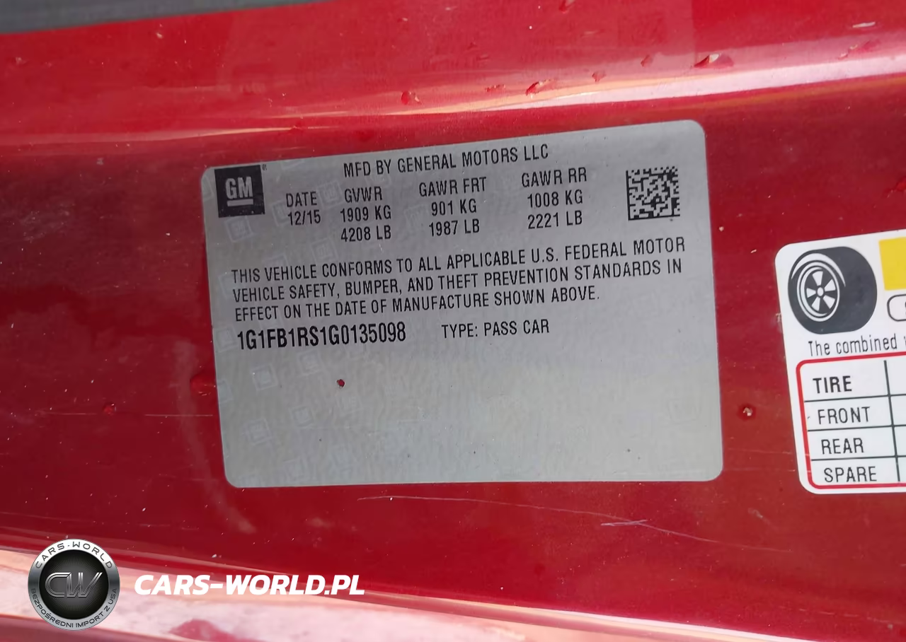 2016 Chevrolet Camaro 1Lt VIN:1G1FB1RS1G0135098 - 9