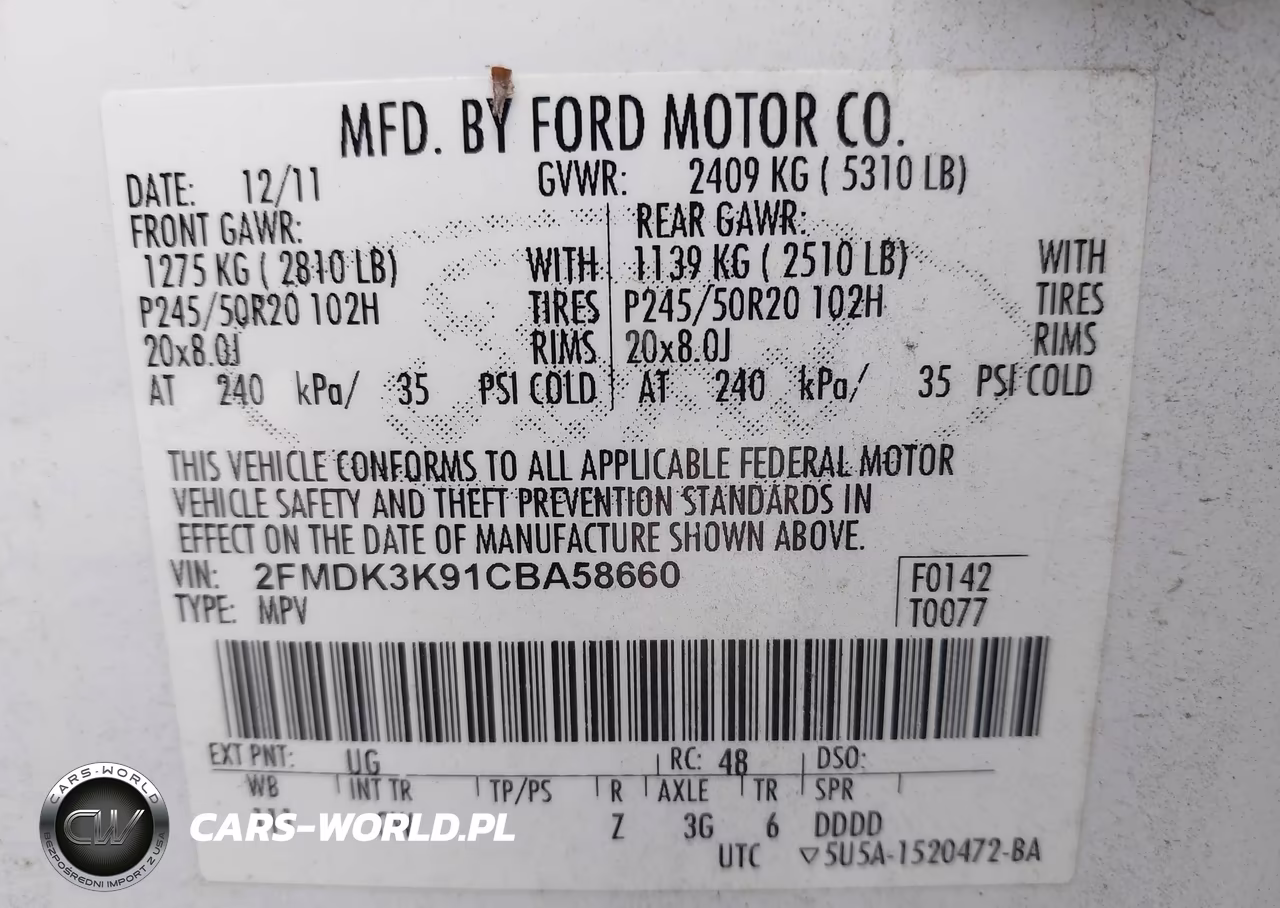 2012 Ford Edge Limited VIN:2FMDK3K91CBA58660 - 9