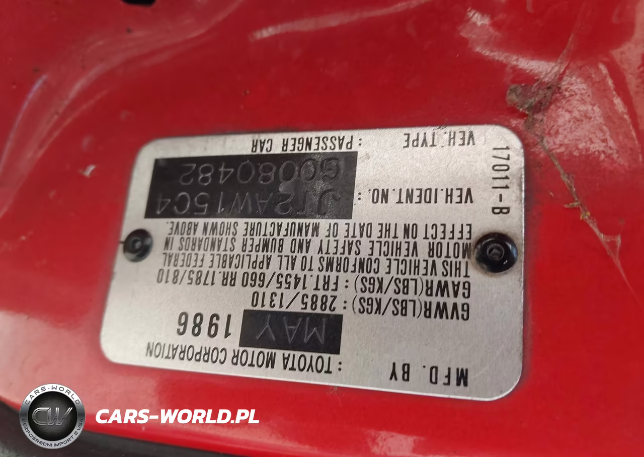 1986 Toyota Mr2 VIN:JT2AW15C6G0069015 - 9