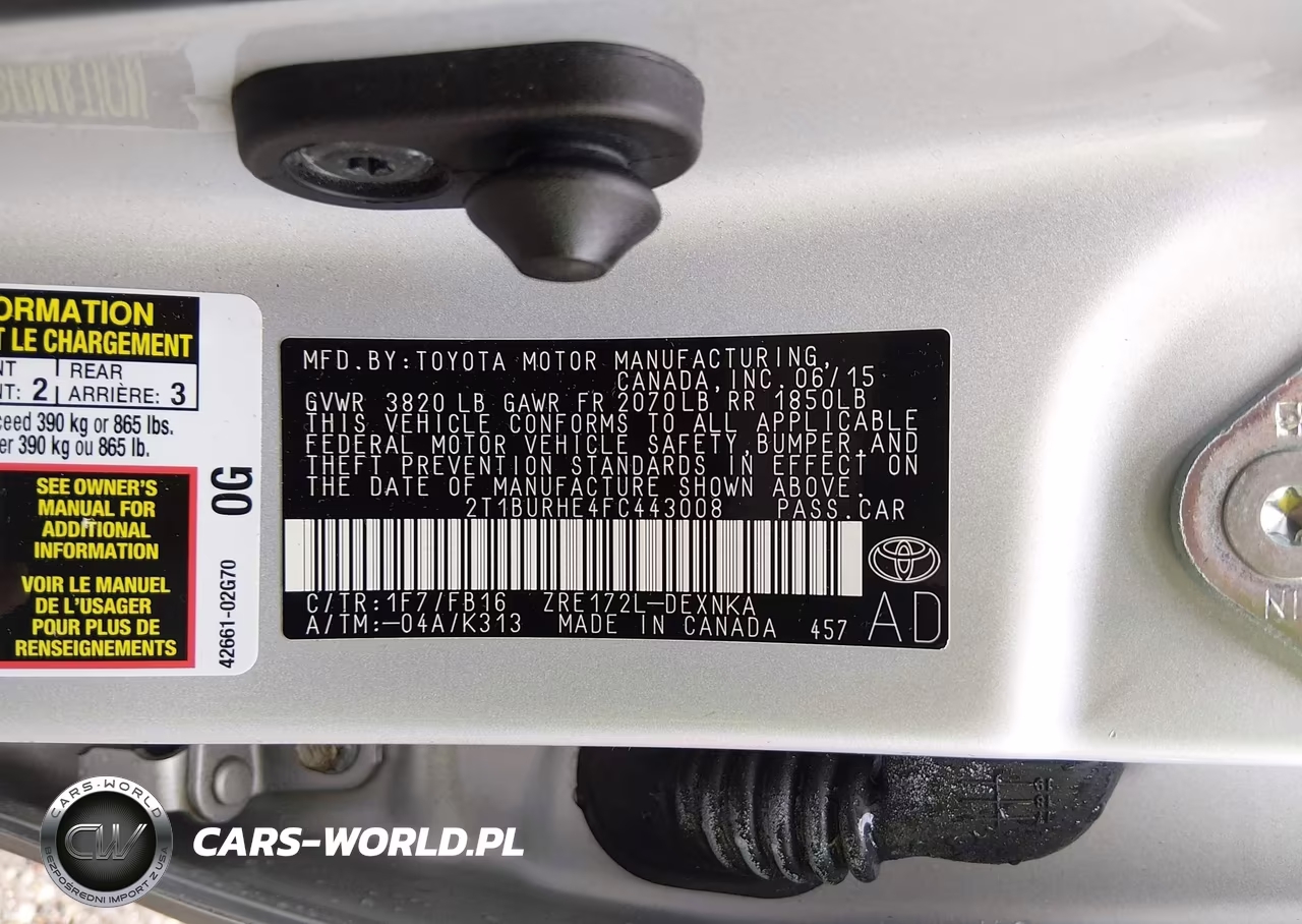2015 Toyota Corolla L-Le-Le Pls-Prm-S-S Pls VIN:2T1BURHE4FC443008 - 9