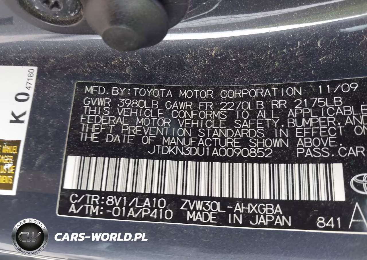 2010 Toyota Prius V VIN:JTDKN3DU1A0090852 - 9