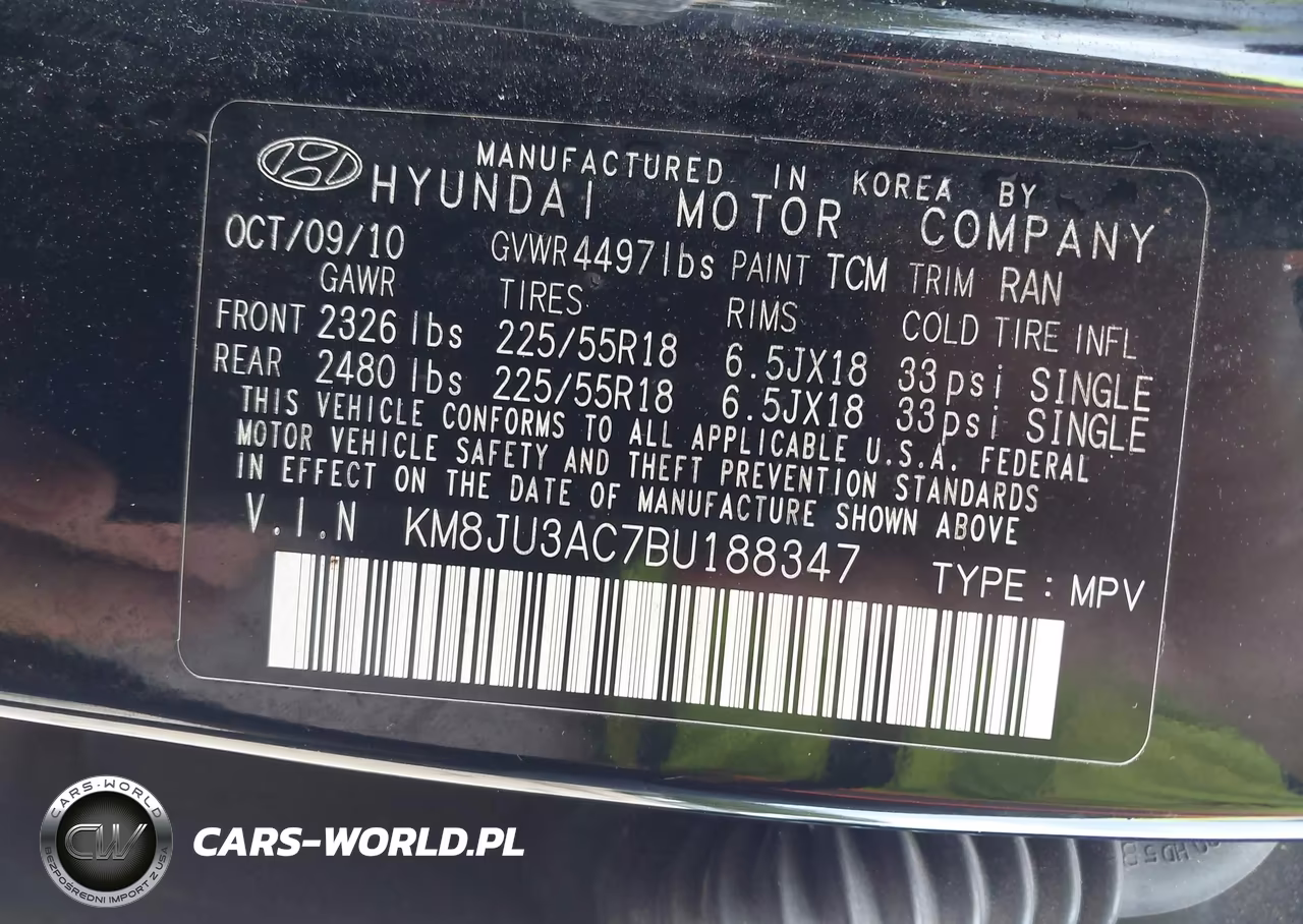 2011 Hyundai Tucson Limited VIN:KM8JU3AC7BU188347 - 9