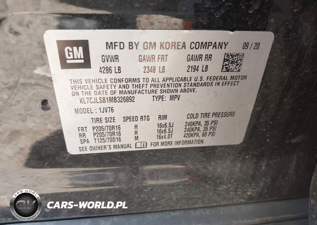 2021 Chevrolet Trax Fwd Lt VIN:KL7CJLSB1MB326892 - 9