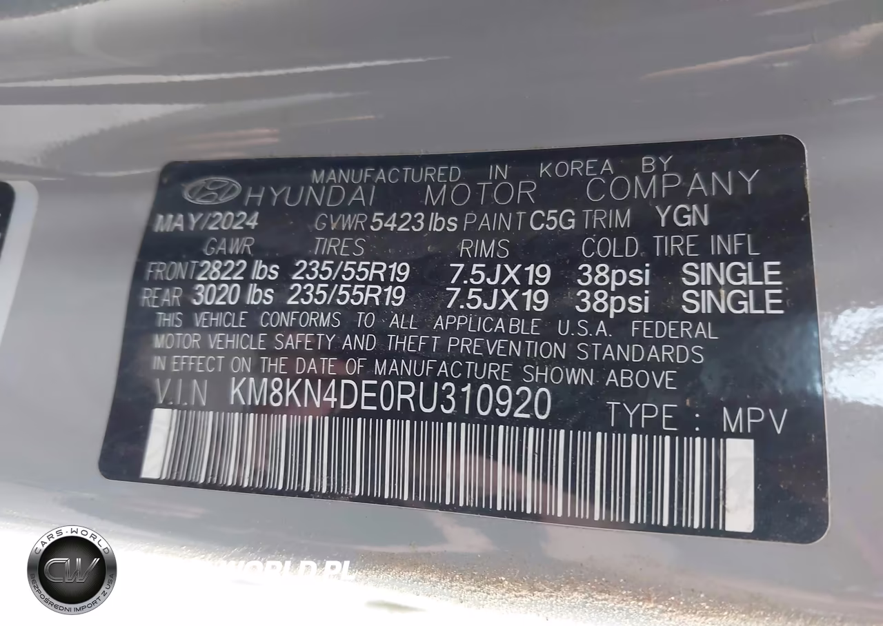 2024 Hyundai Ioniq 5 Sel VIN:KM8KN4DE0RU310920 - 9