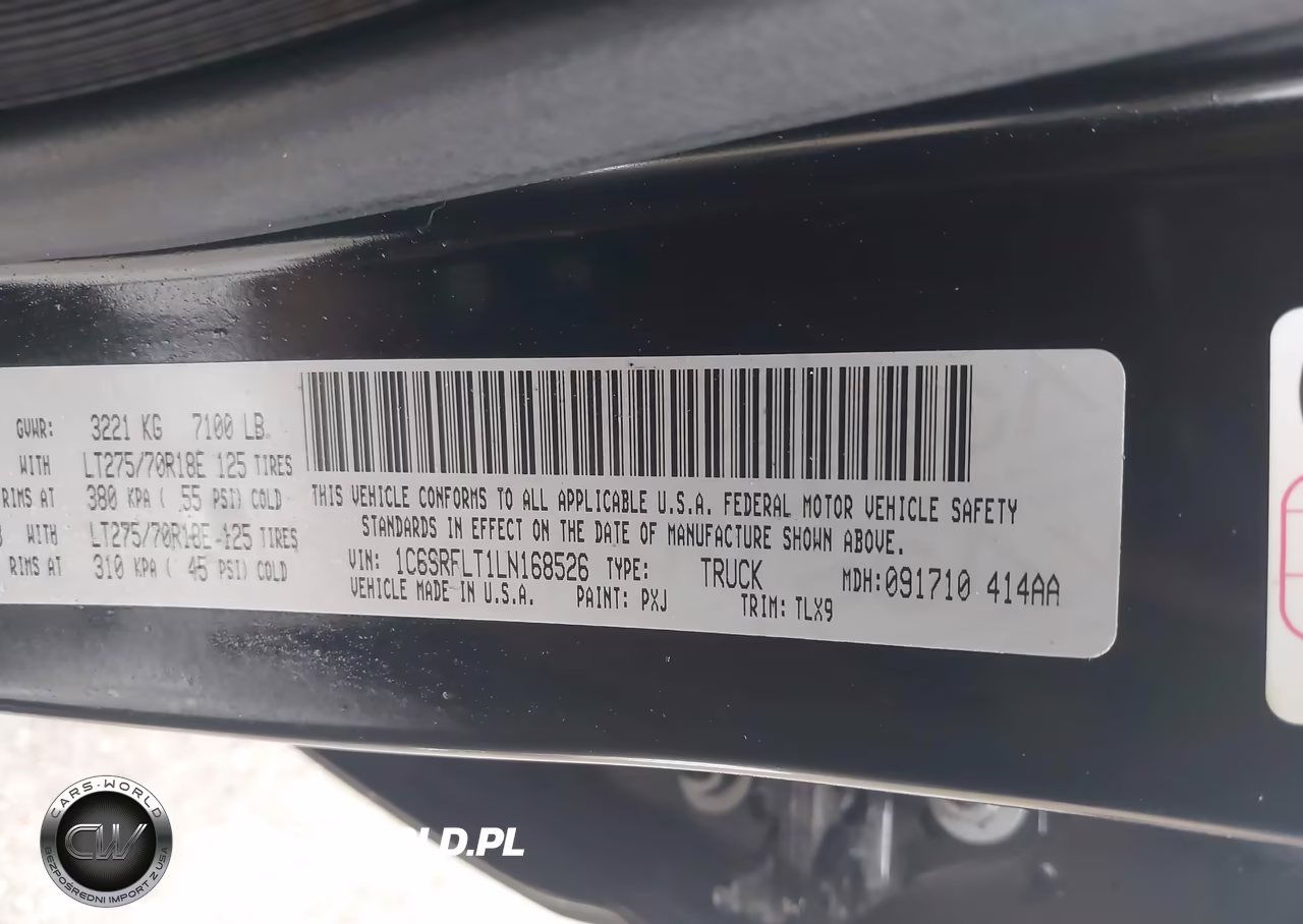 2020 Ram 1500 Rebel 4X4 5'7 Box VIN:1C6SRFLT1LN168526 - 9