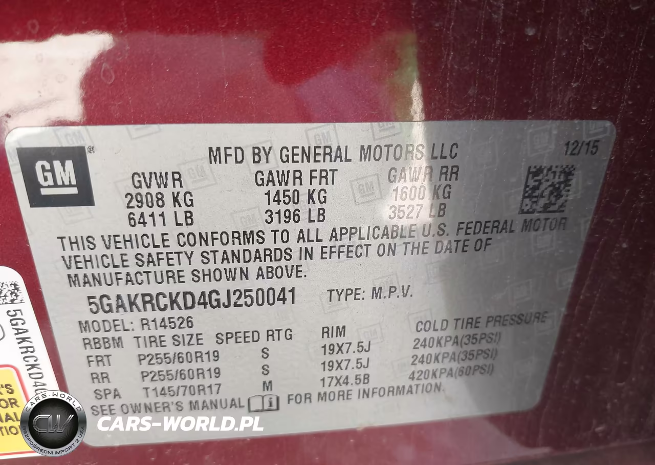 2016 Buick Enclave Premium VIN:5GAKRCKD4GJ250041 - 9