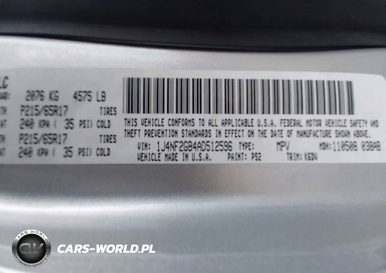 2010 Jeep Patriot Sport VIN:1J4NF2GB4AD512596 - 9