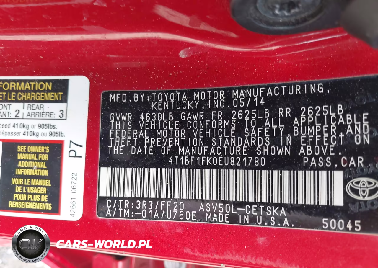 2014 Toyota Camry Se VIN:4T1BF1FK0EU821780 - 9