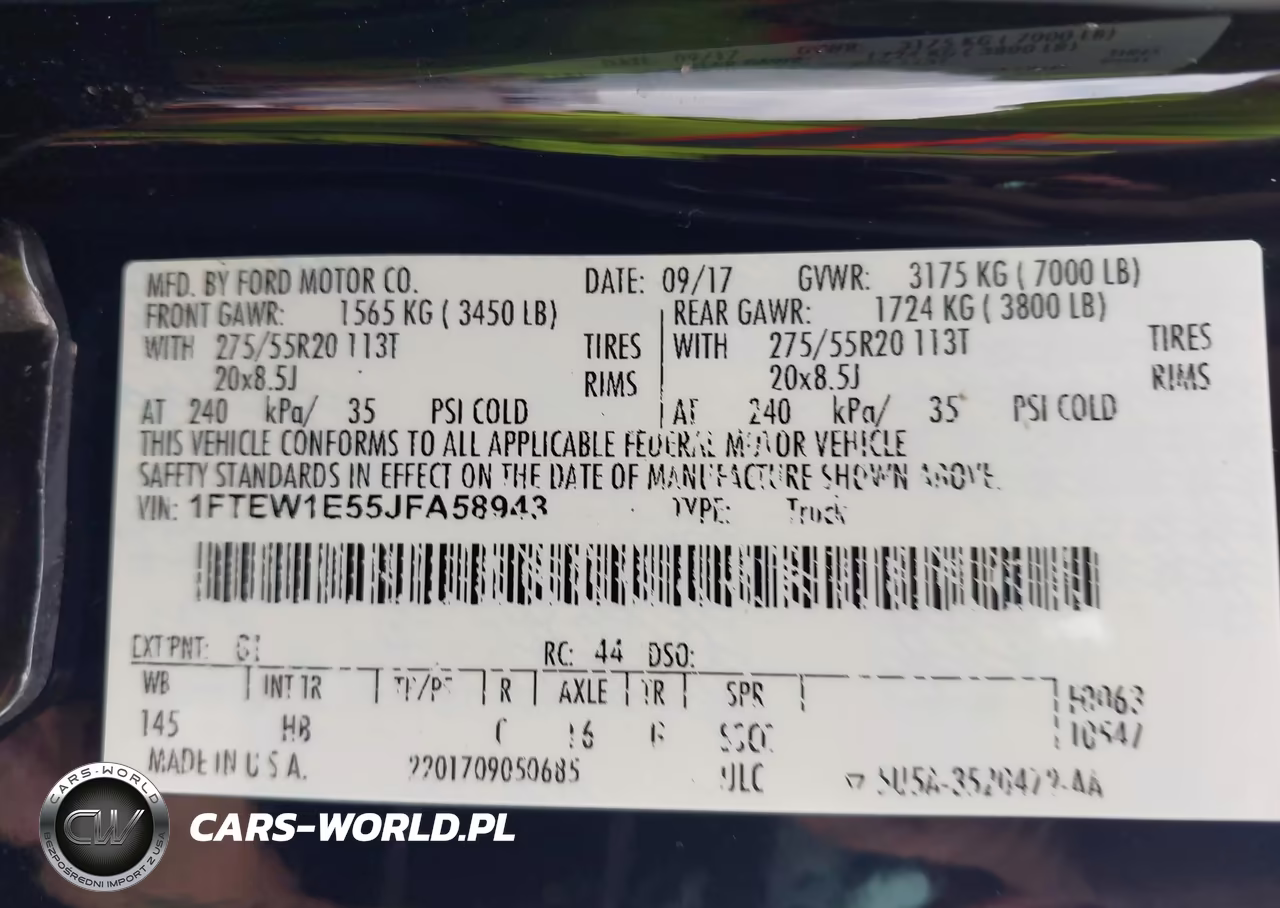 2018 Ford F-150 Lariat VIN:1FTEW1E55JFA58943 - 9
