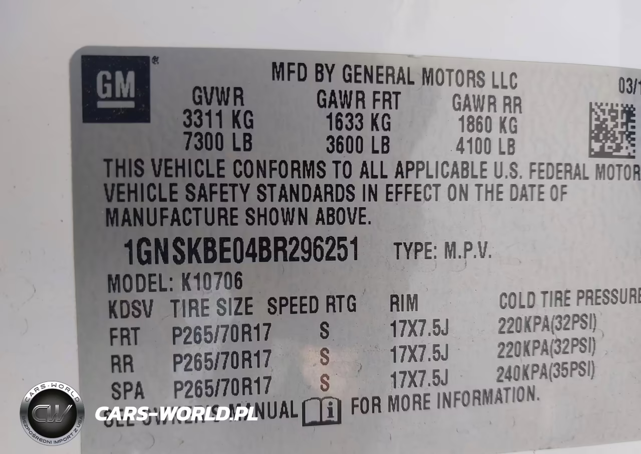 2011 Chevrolet Tahoe Lt VIN:1GNSKBE04BR296251 - 9