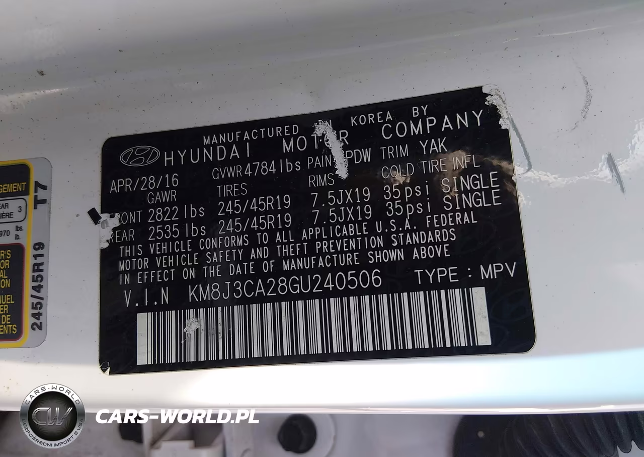 2016 Hyundai Tucson Eco-Limited-Sport VIN:KM8J3CA28G4240506 - 9