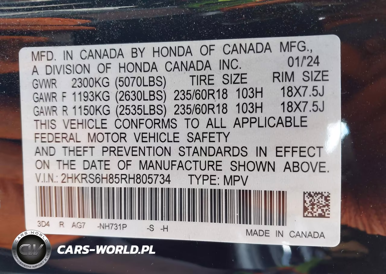 2024 Honda Cr-V Hybrid Sport-L VIN:2HKRS6H85RH805734 - 9