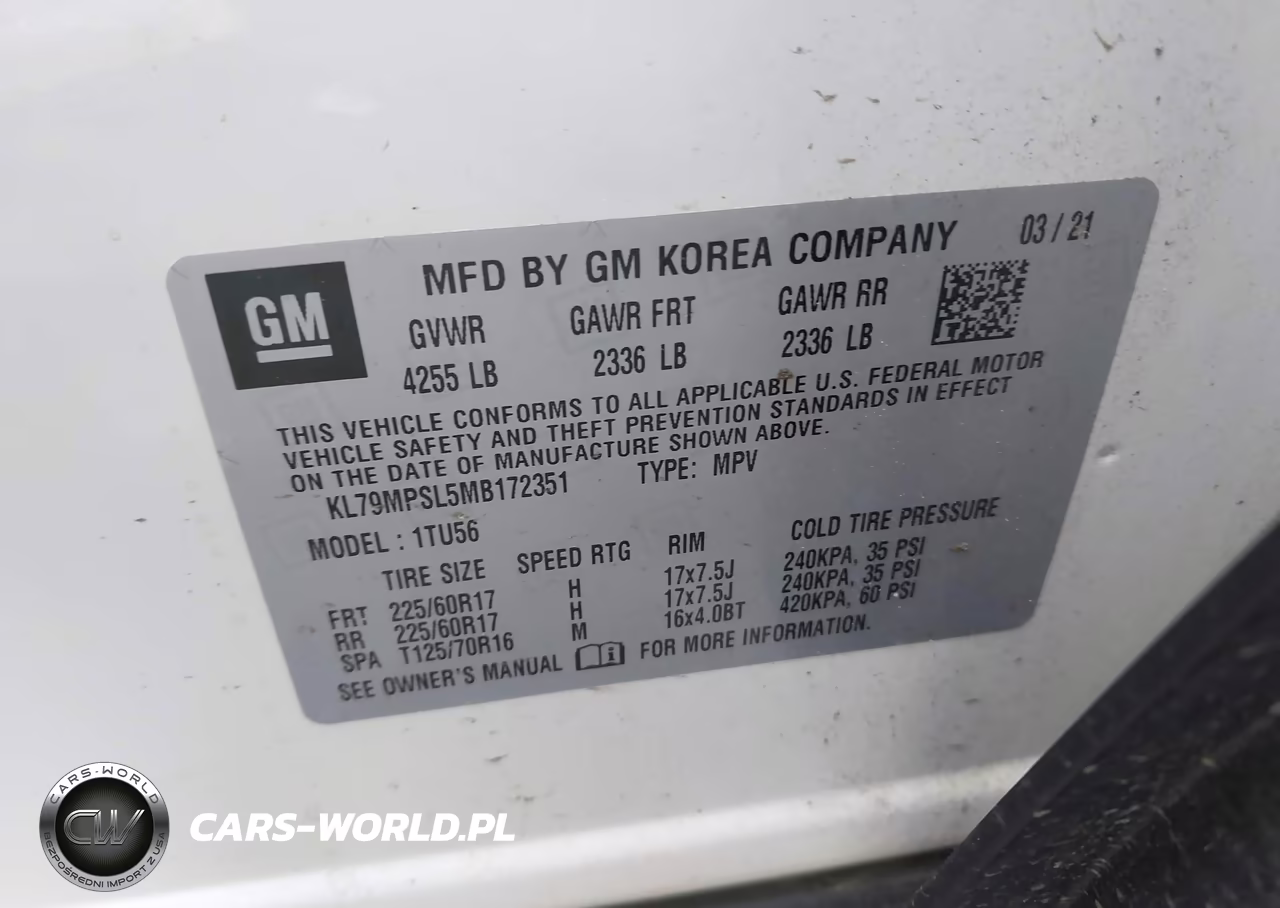 2021 Chevrolet Trailblazer Fwd Lt VIN:KL79MPSL5MB172351 - 9