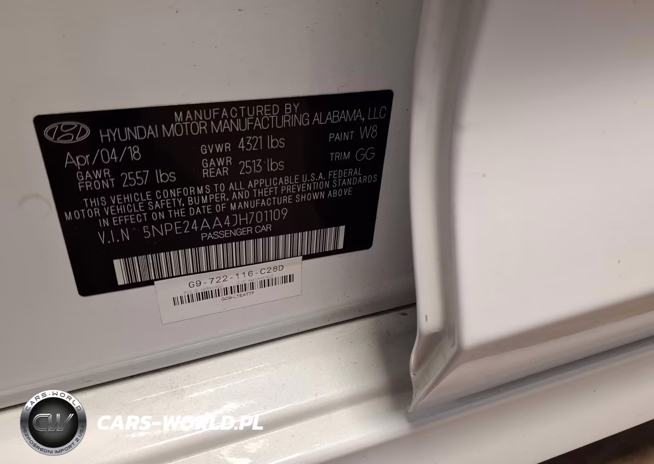 2018 Hyundai Sonata Eco VIN:5NPE24AA4JH701109 - 9