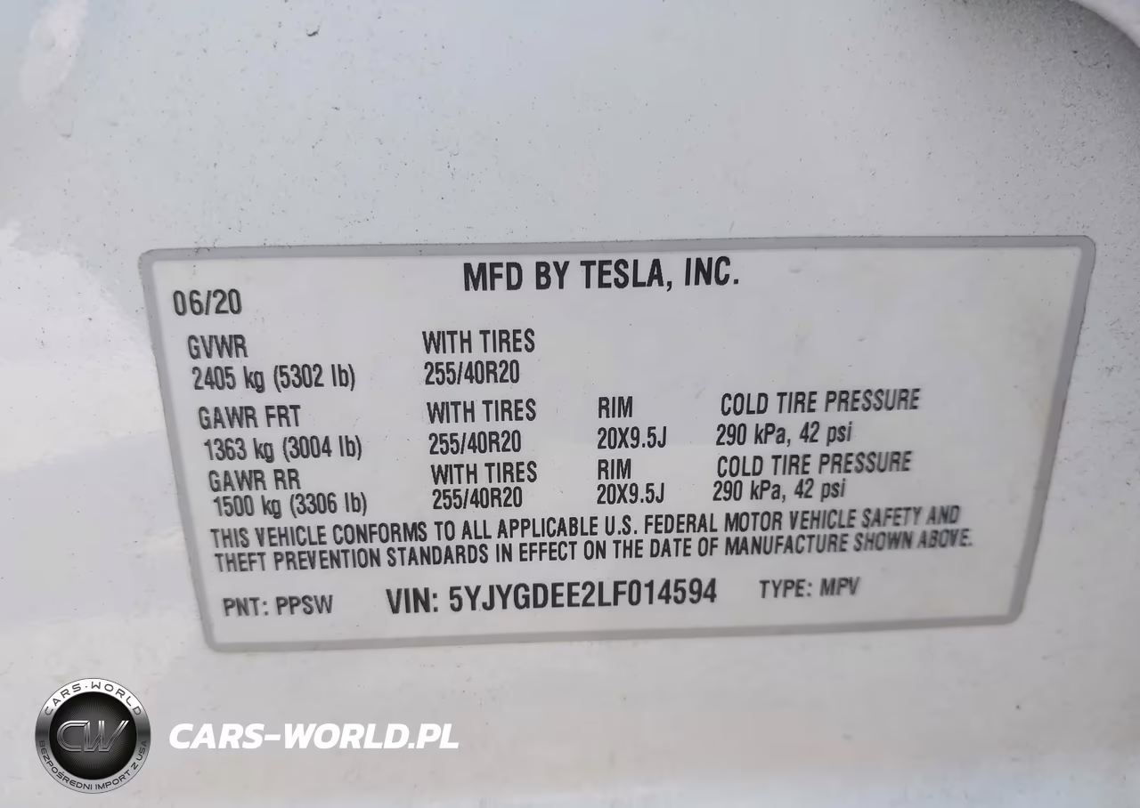 2020 Tesla Model Y Long Range Dual Motor All-Wheel Drive VIN:5YJYGDEE2LF014594 - 9