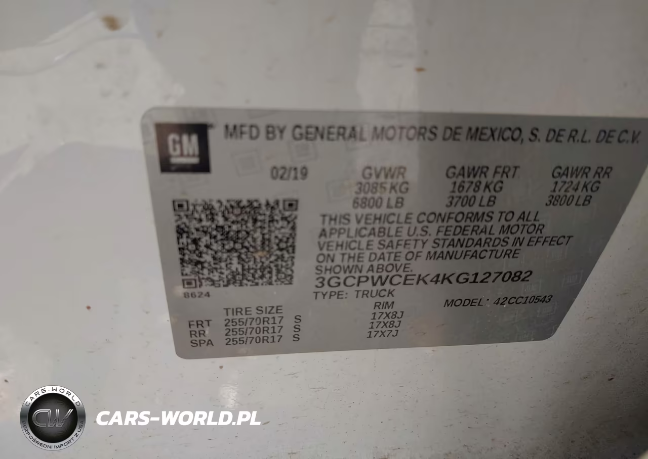 2019 Chevrolet Silverado 1500 Lt VIN:3GCPWCEK4KG127082 - 9