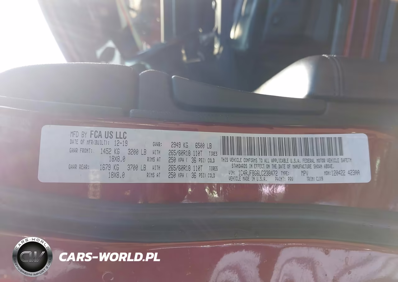 2020 Jeep Grand Cherokee Limited 4X4 VIN:1C4RJFBG6LC238472 - 9
