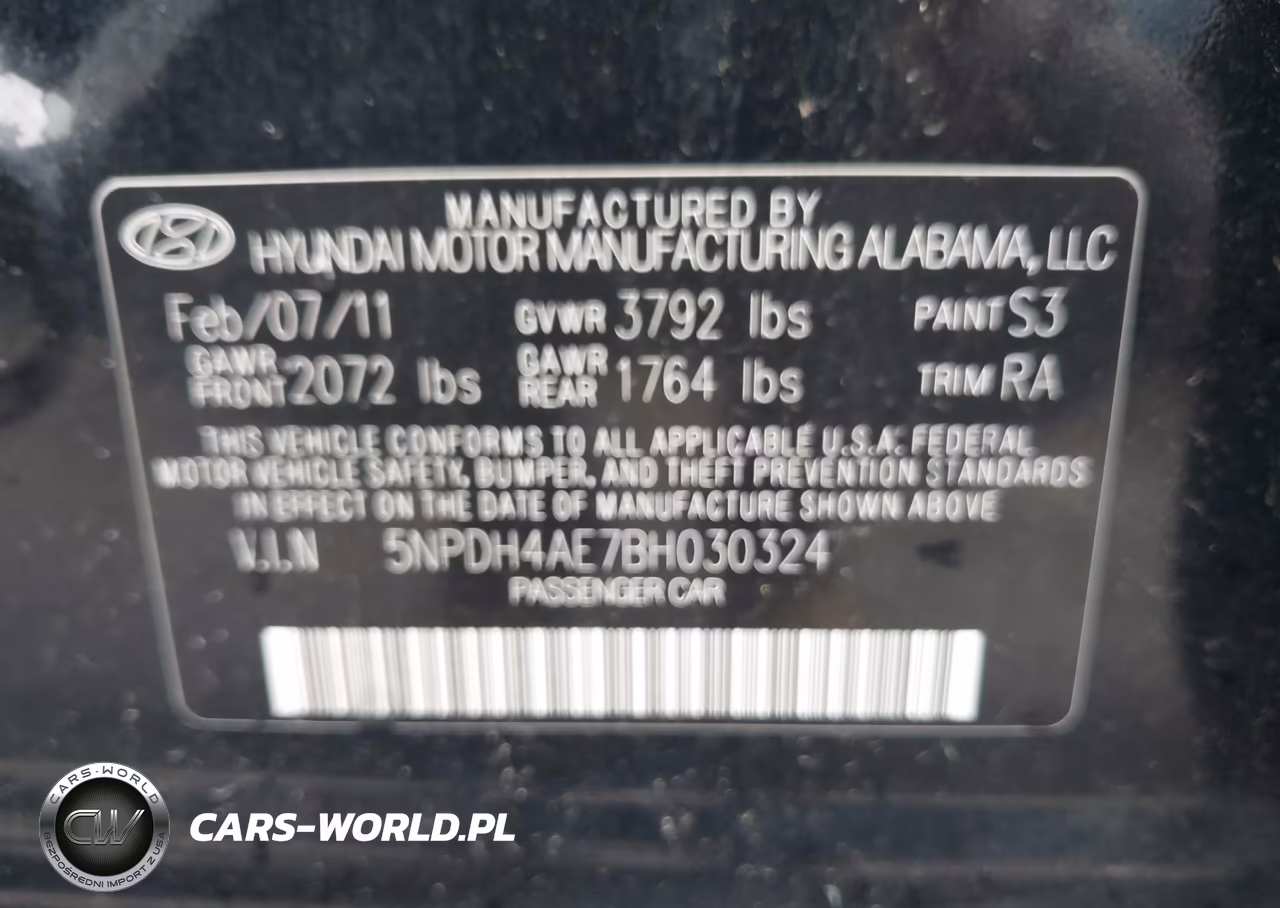 2011 Hyundai Elantra Gls VIN:5NPDH4AE7BH030324 - 9