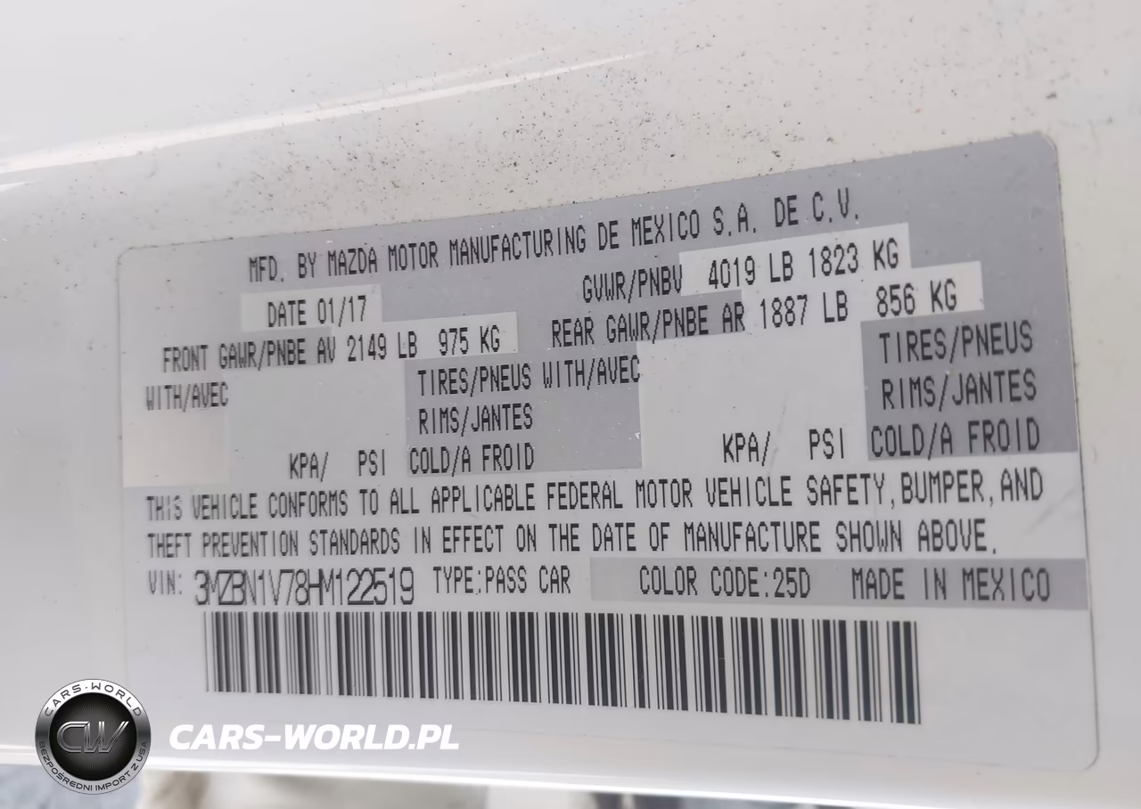 2017 Mazda Mazda3 Touring VIN:3MZBN1V78HM122519 - 9