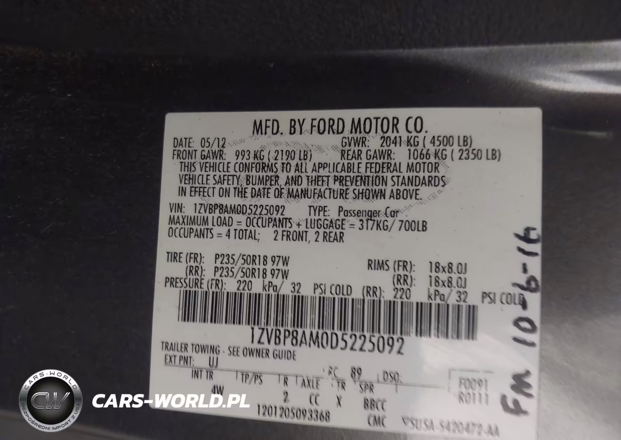 2013 Ford Mustang V6 Premium VIN:1ZVBP8AM0D5225092 - 9
