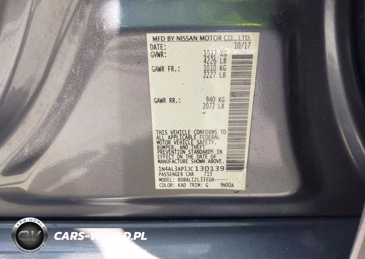 2018 Nissan Altima 2.5 Sv VIN:1N4AL3AP1JC130139 - 9