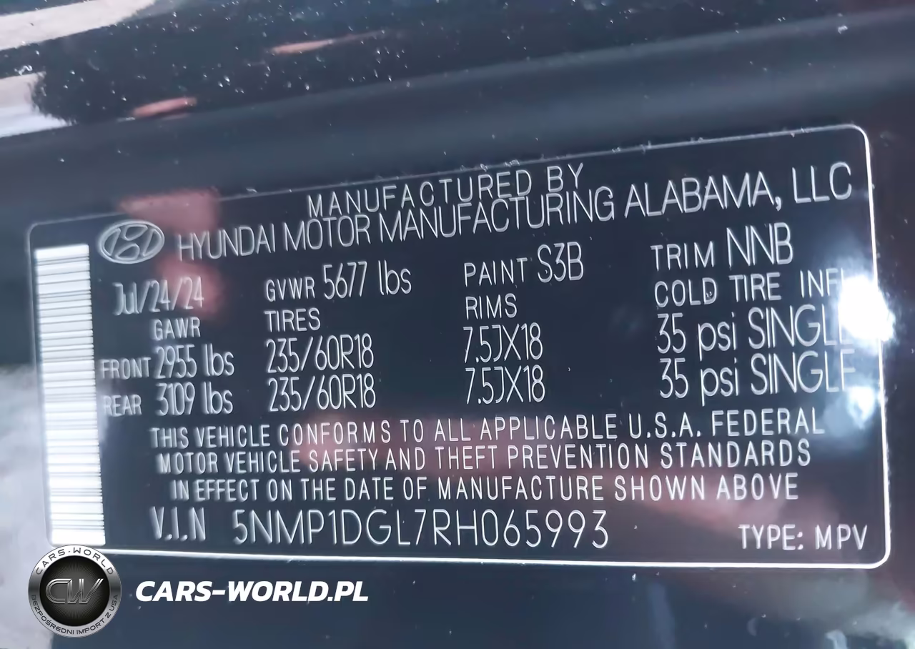 2024 Hyundai Santa Fe Se VIN:5NMP1DGL7RH065993 - 9