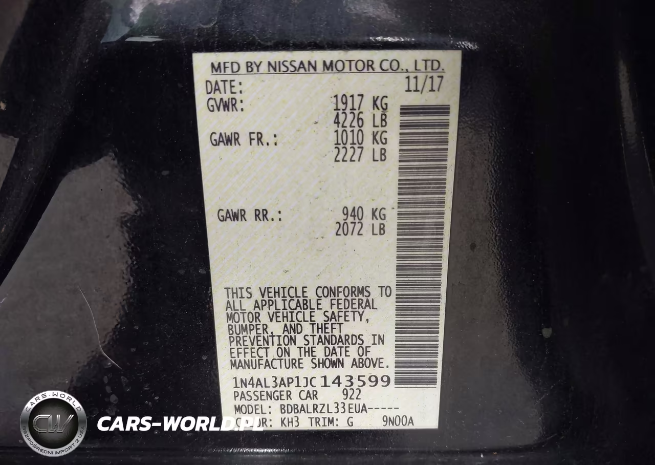 2018 Nissan Altima 2.5 Sl VIN:1N4AL3AP1JC143599 - 9