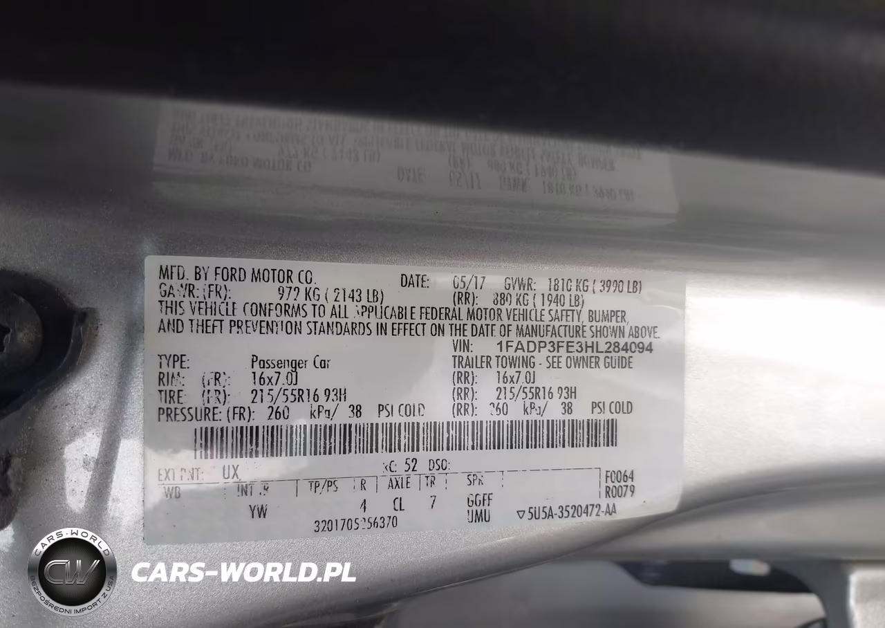 2017 Ford Focus Se VIN:1FADP3FE3HL284094 - 9