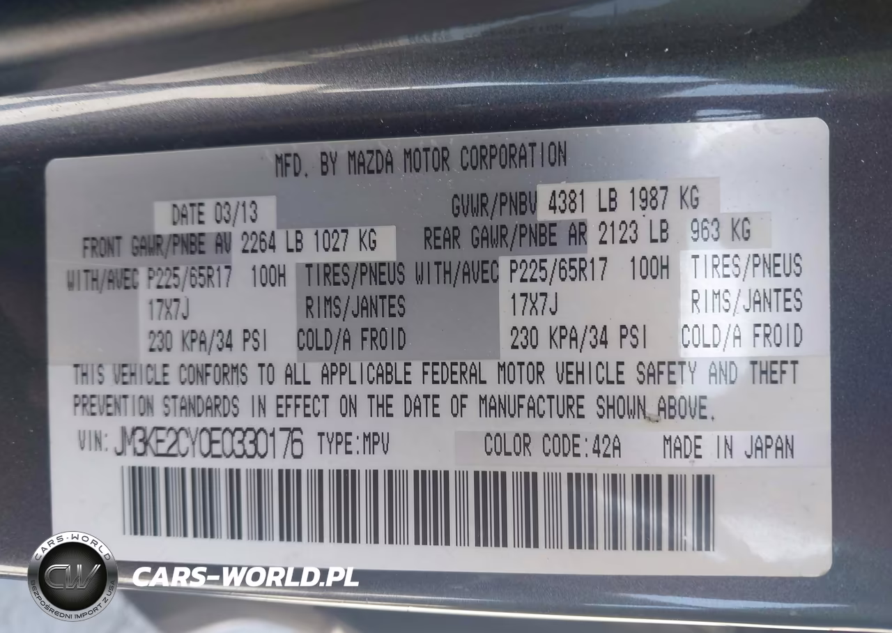 2014 Mazda Cx-5 Touring VIN:JM3KE2CY0E0330176 - 9