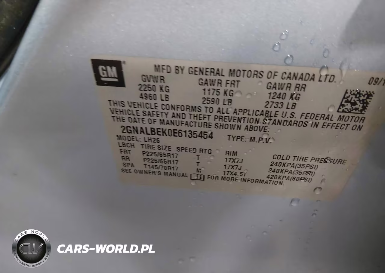 2014 Chevrolet Equinox Lt VIN:2GNALBEK0E6135454 - 9