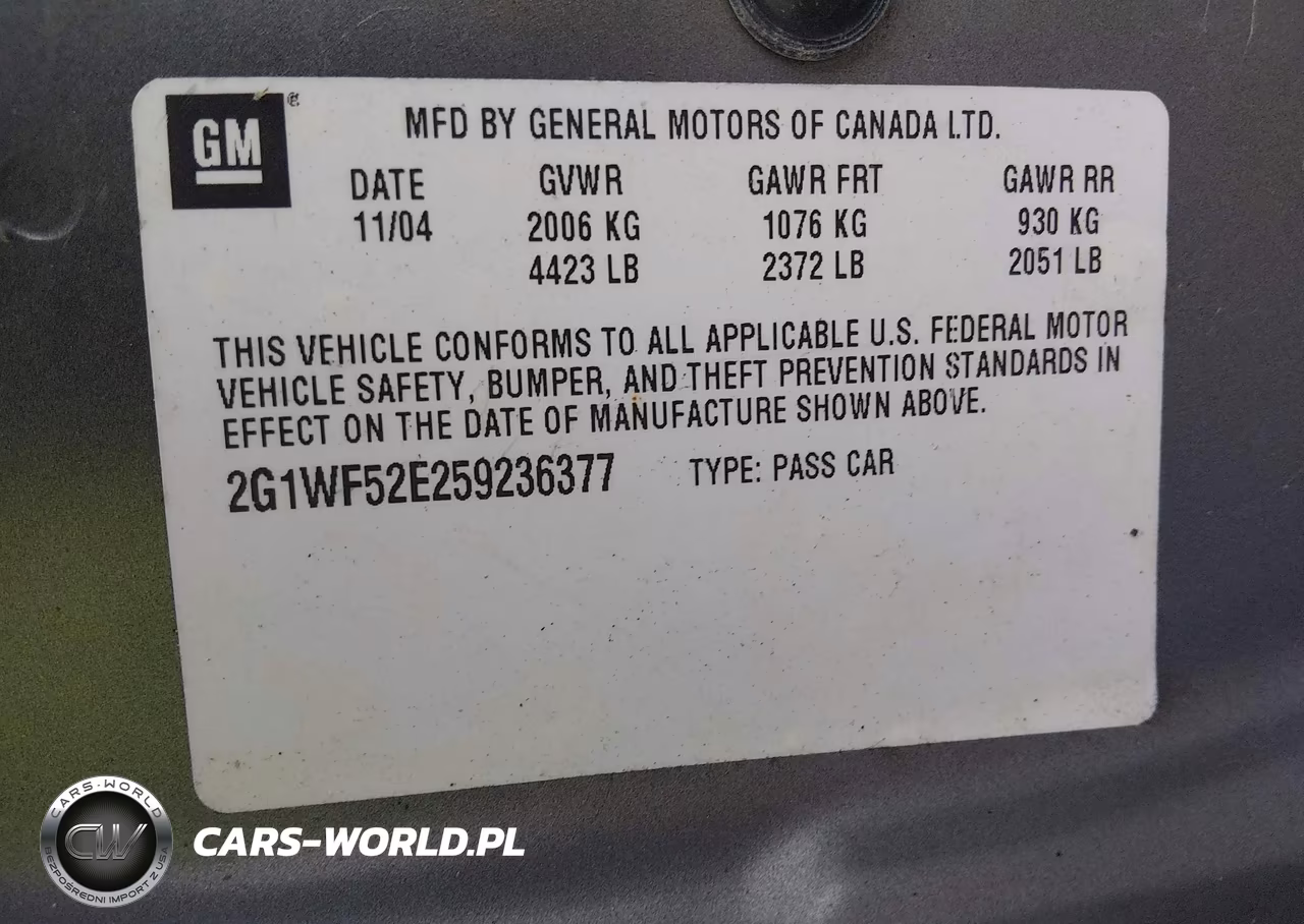 2005 Chevrolet Impala VIN:2G1WF52E259236377 - 9