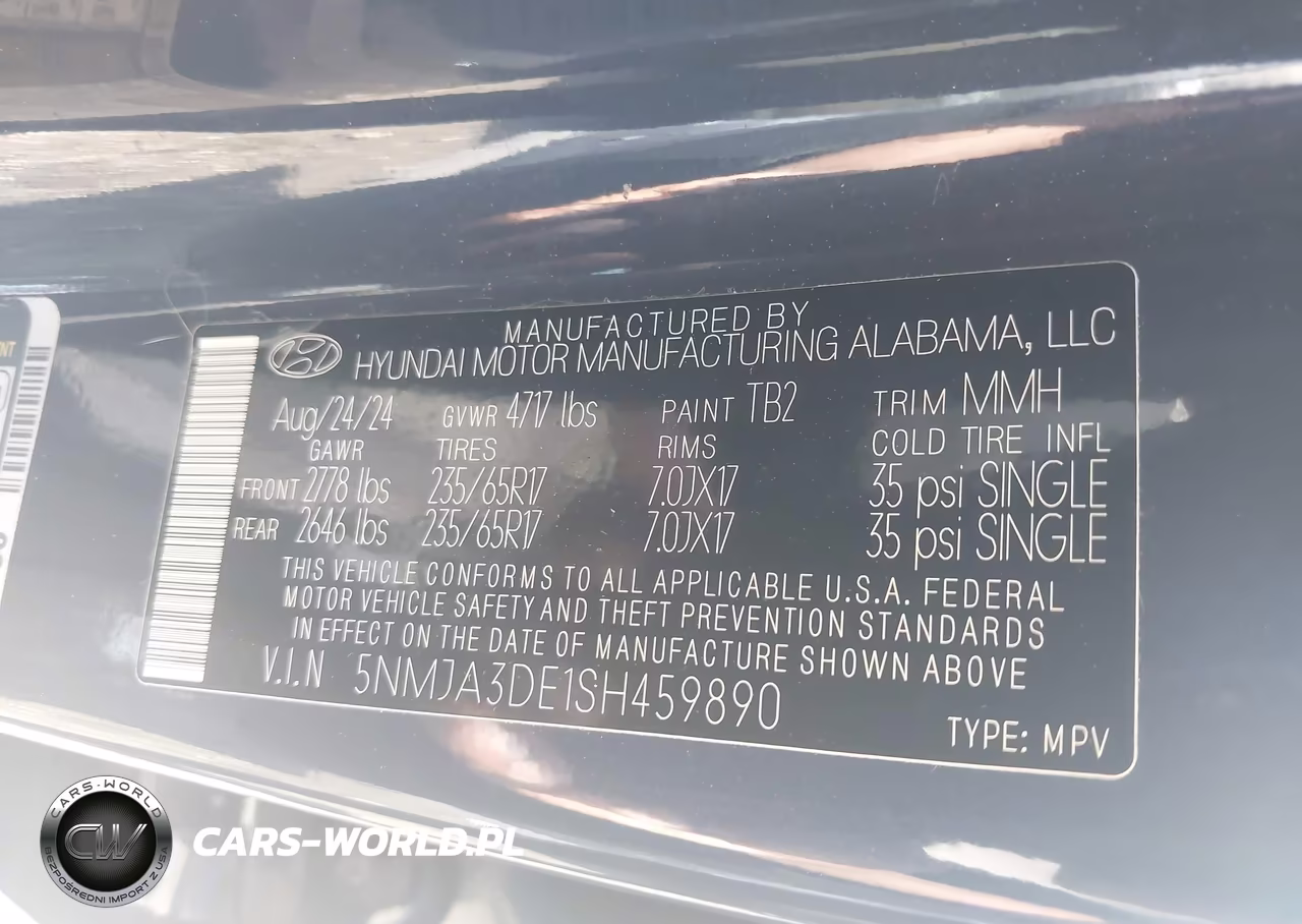 2025 Hyundai Tucson Se VIN:5NMJA3DE1SH459890 - 9