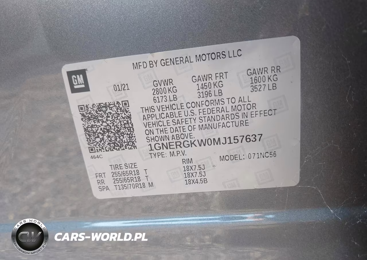 2021 Chevrolet Traverse Fwd Lt Cloth VIN:1GNERGKW0MJ157637 - 9