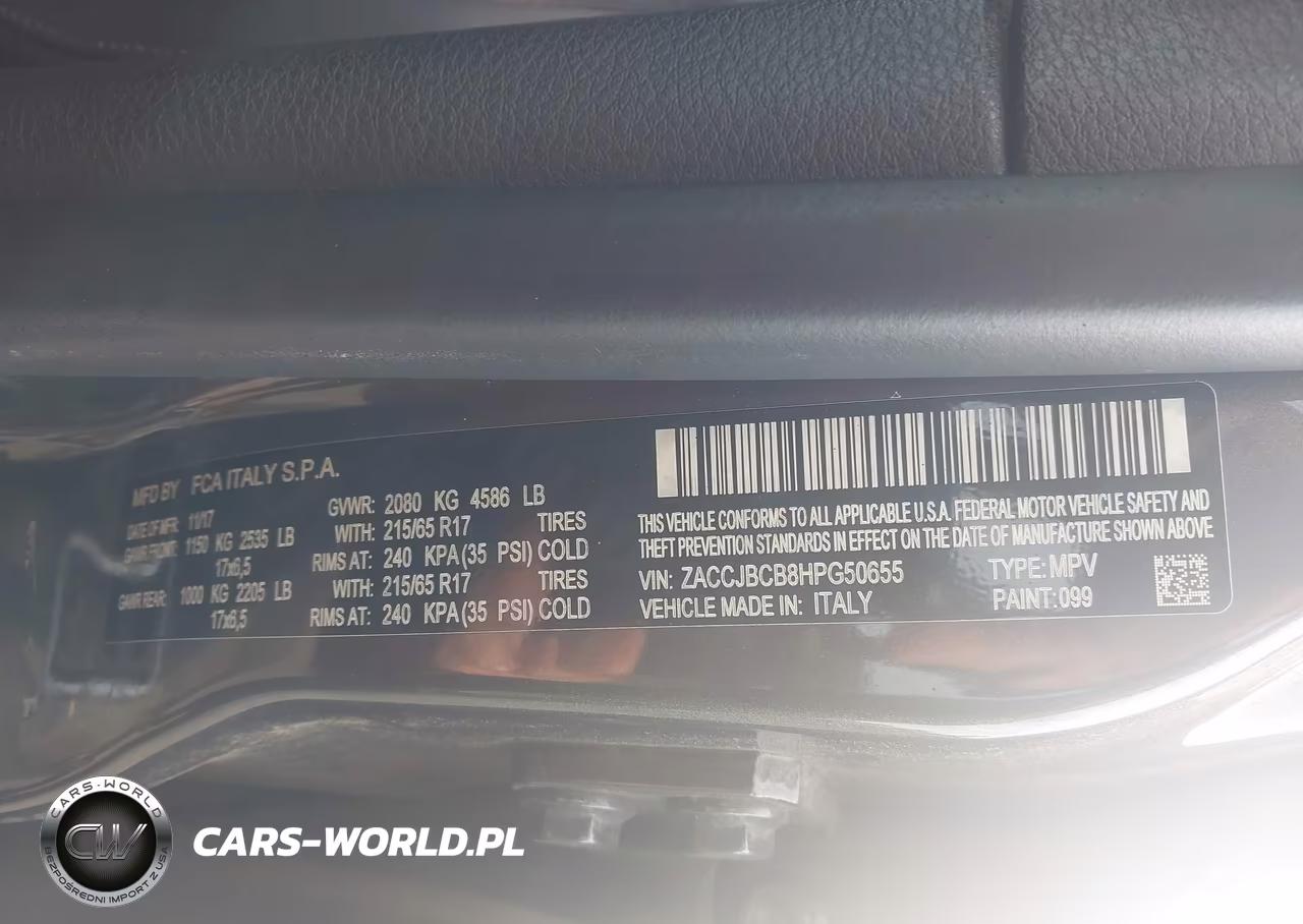 2017 Jeep Renegade Trailhawk VIN:ZACCJBCB8HPG50655 - 9