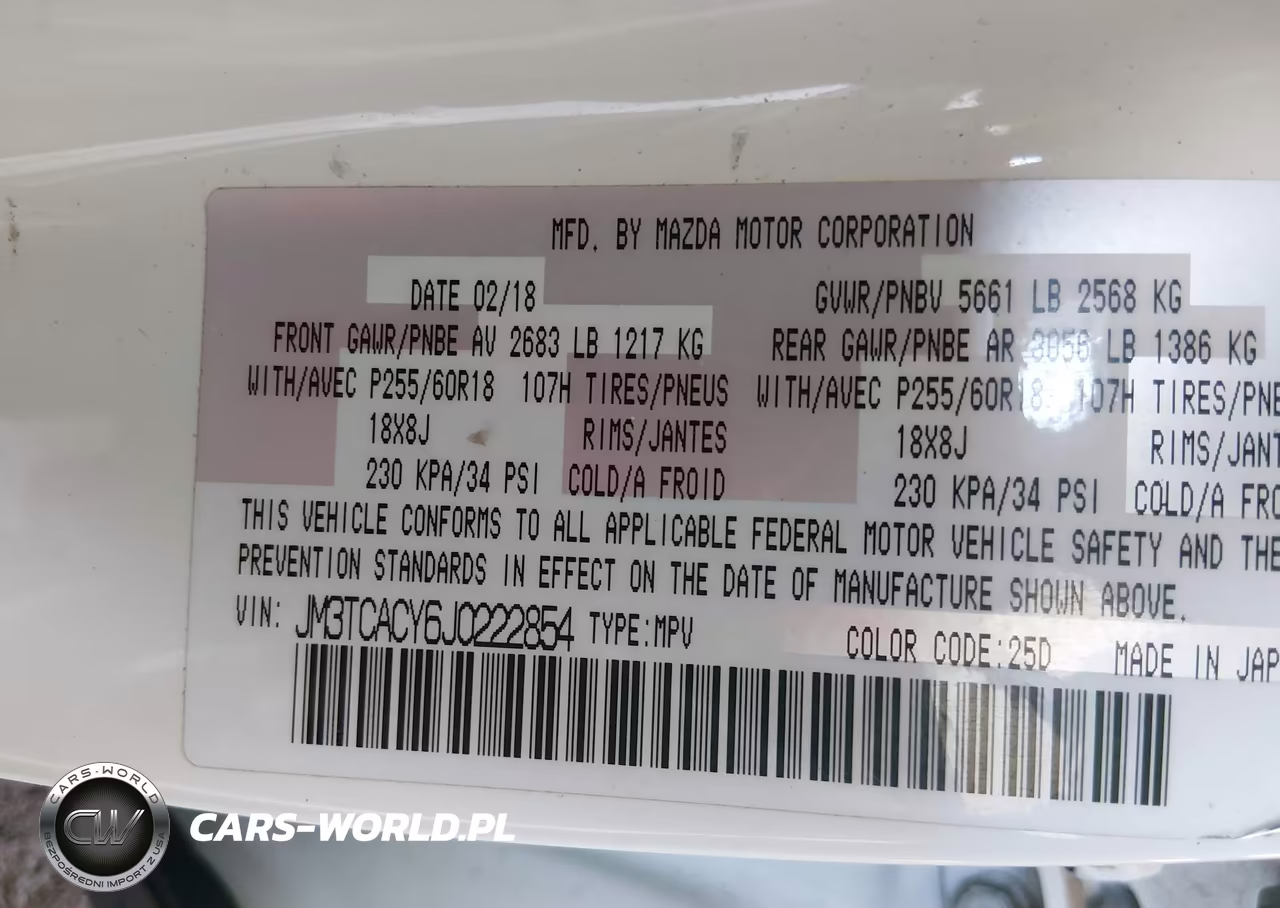 2018 Mazda Cx-9 Touring VIN:JM3TCACY6J0222854 - 9