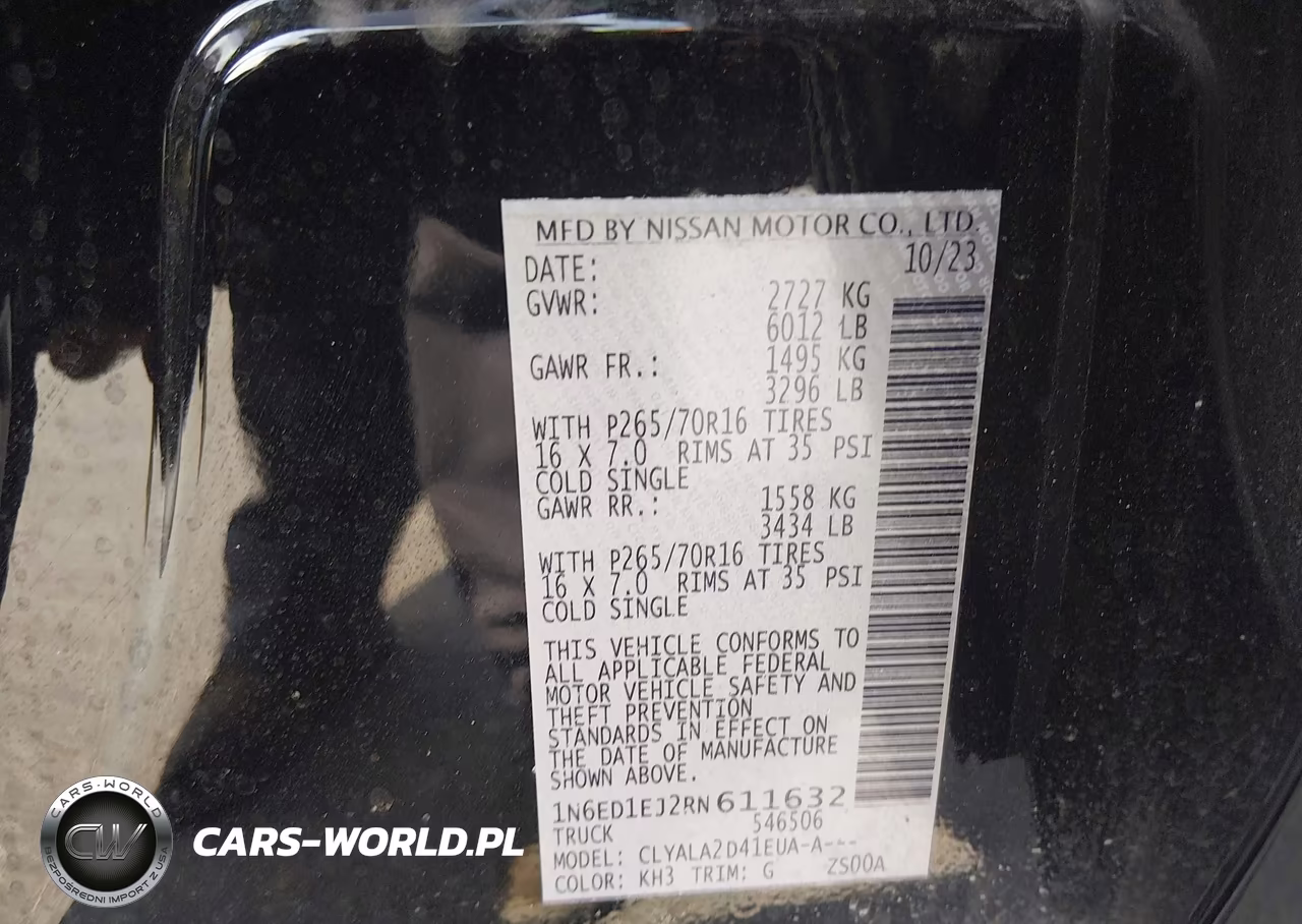 2024 Nissan Frontier S 4X2 VIN:1N6ED1EJ2RN611632 - 9