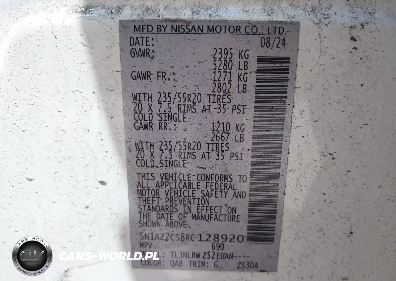 2024 Nissan Murano Sl Intelligent Awd VIN:5N1AZ2CS8RC128920 - 9