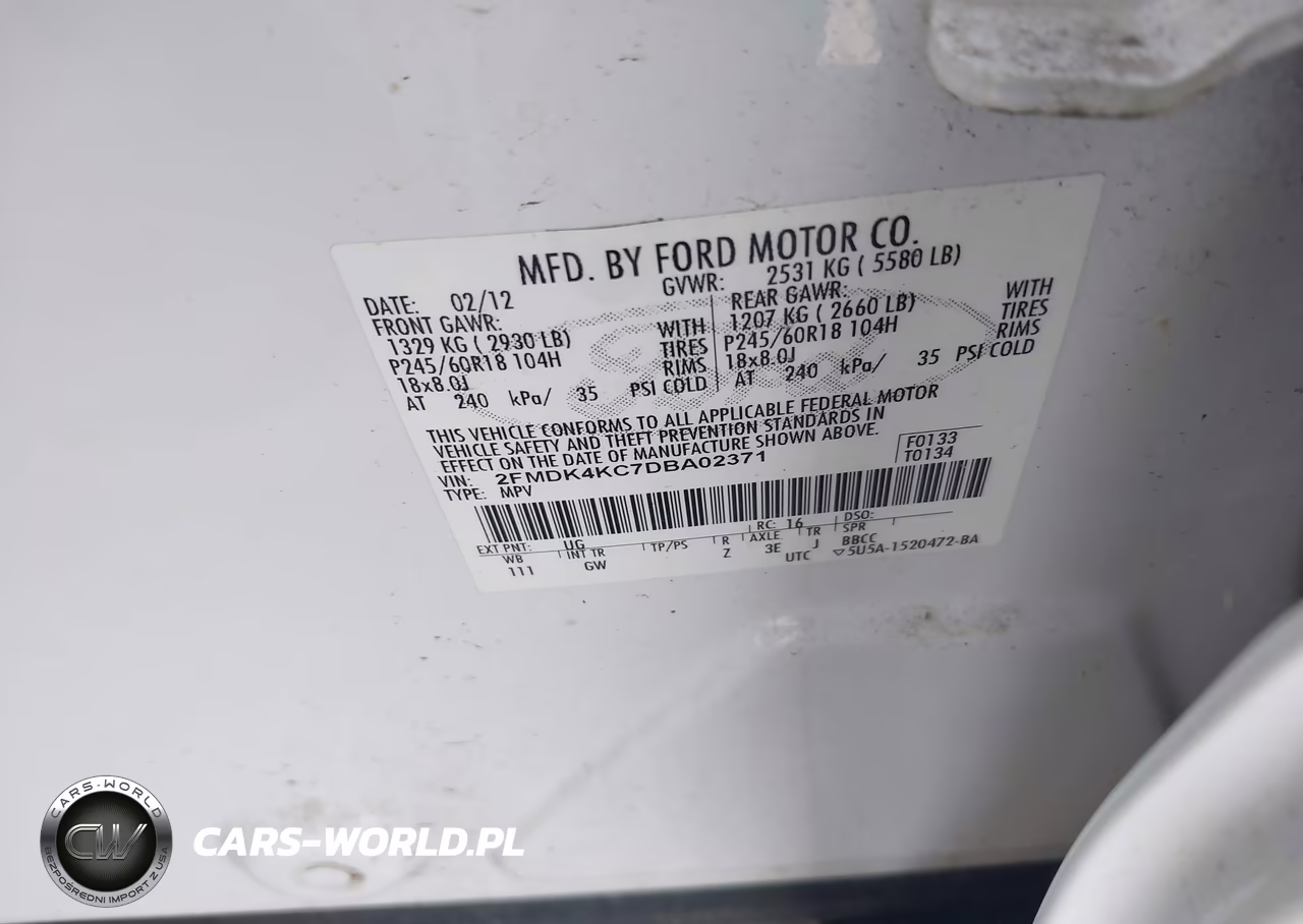 2013 Ford Edge Limited VIN:2FMDK4KC7DBA02371 - 9