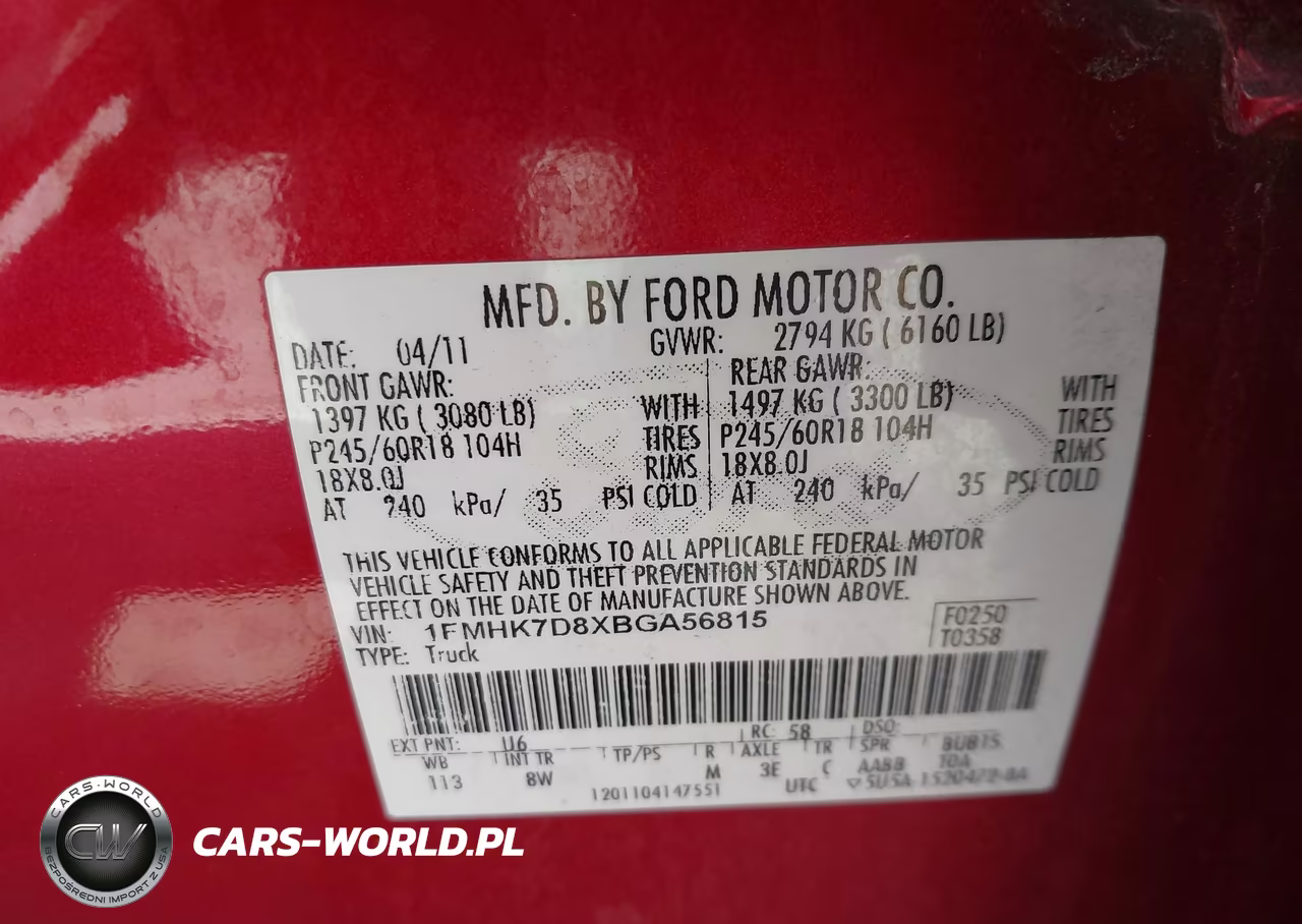 2011 Ford Explorer Xlt VIN:1FMHK7D8XBGA56815 - 9