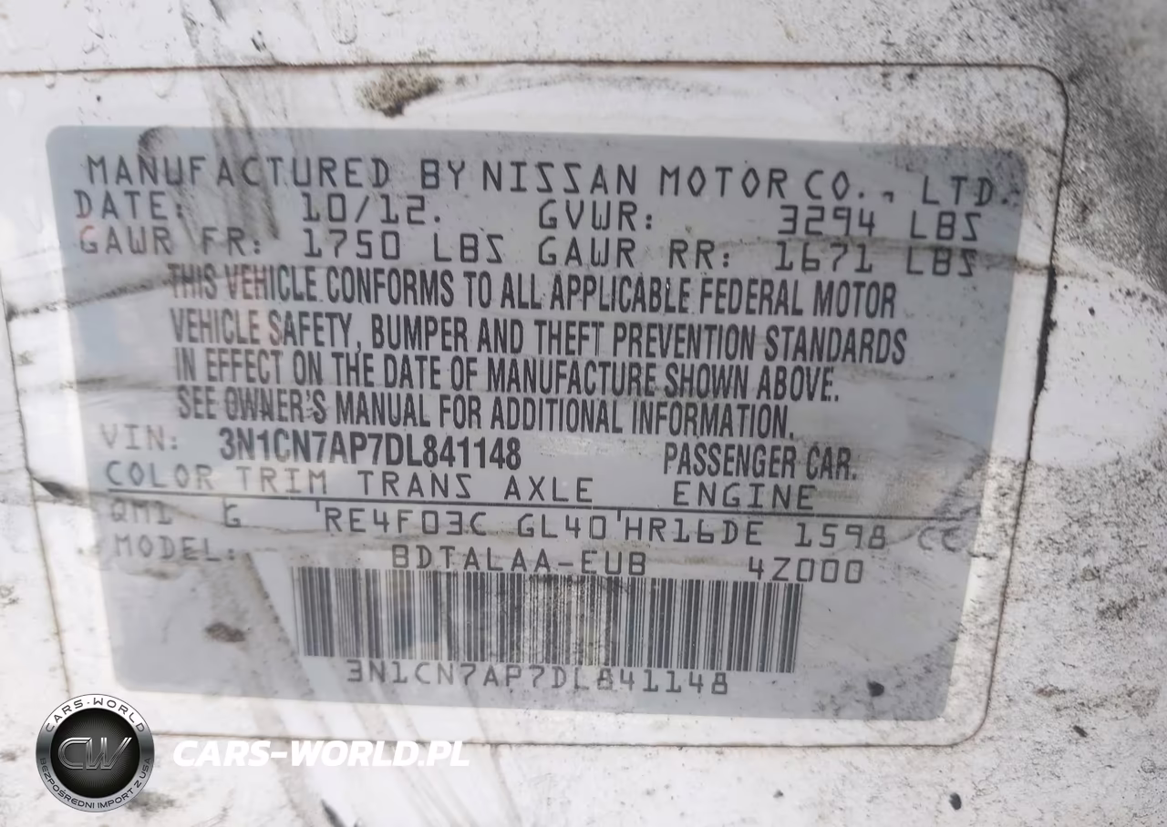 2013 Nissan Versa 1.6 S VIN:3N1CN7AP7DL841148 - 9
